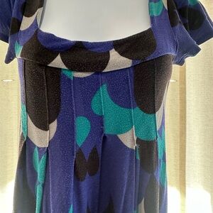 H&M Blue and Black Patterned Tunic